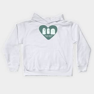 Heartwarming Ghosts [button] Kids Hoodie